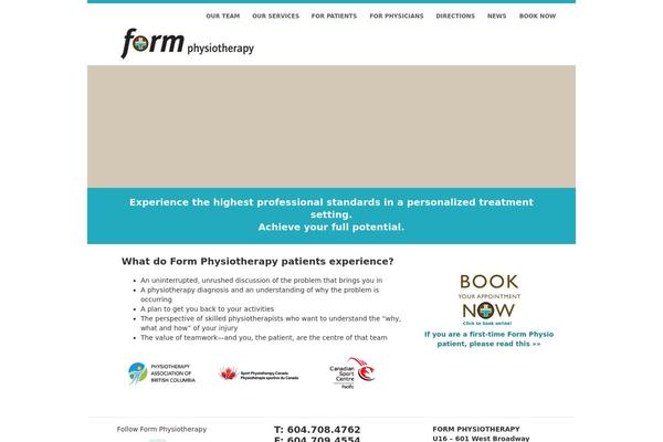 formphysiotherapy.com site used Form