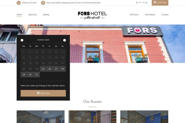 Site using Sohohotel-booking plugin