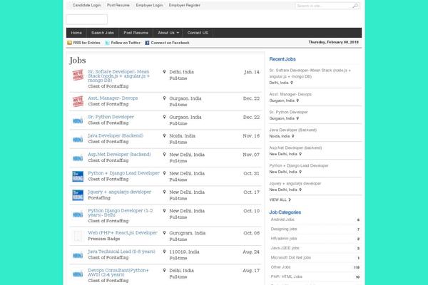 forstaffing.com site used Job-portal