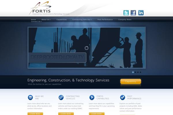Fortis theme site design template sample