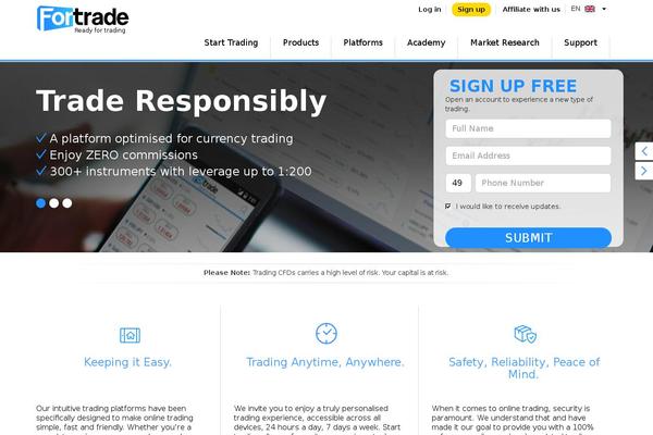 fortrade.com site used Sogo-child
