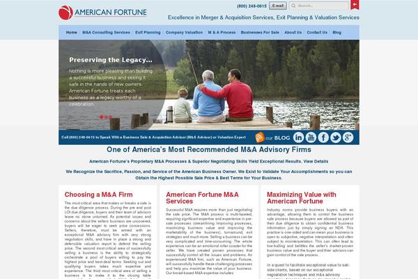 Fortune theme site design template sample