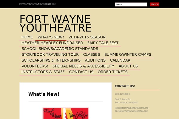 fortwayneyoutheatre.org site used Albeo
