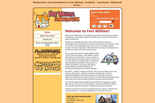 Hostel theme site design template sample