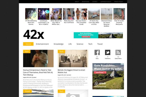 Gonzo theme site design template sample