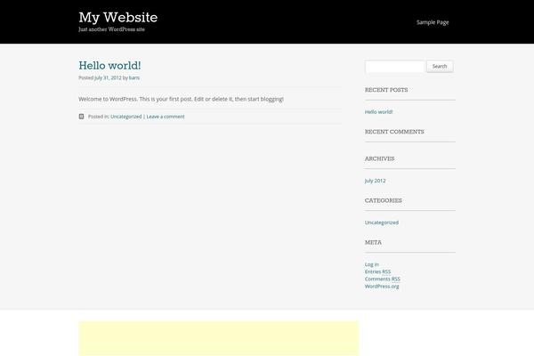 Portfolio Press theme site design template sample