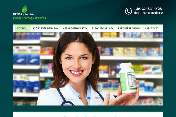 Prima theme site design template sample