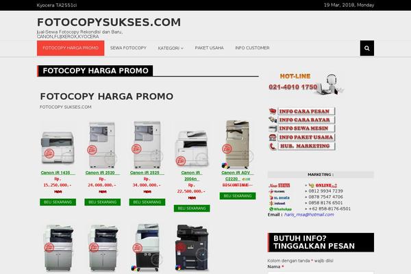 Fizz theme site design template sample
