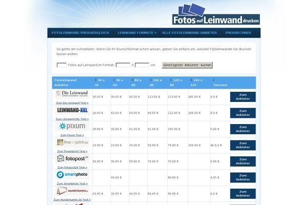 fotosaufleinwanddrucken.org theme websites examples