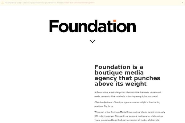 Foundation theme site design template sample