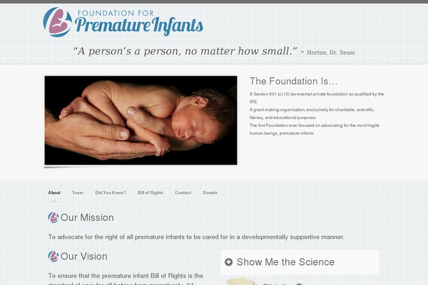 foundationforprematureinfants.org site used Epr