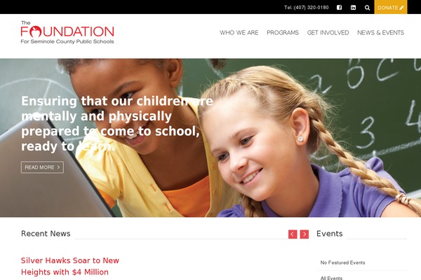 Charitas Child theme site design template sample