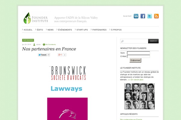 founderinstitute.fr site used Simplo