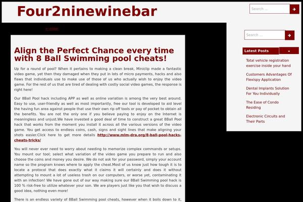 four2ninewinebar.com site used Urban Square