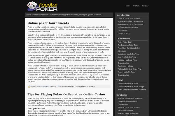 fouracepoker.com site used Black n White
