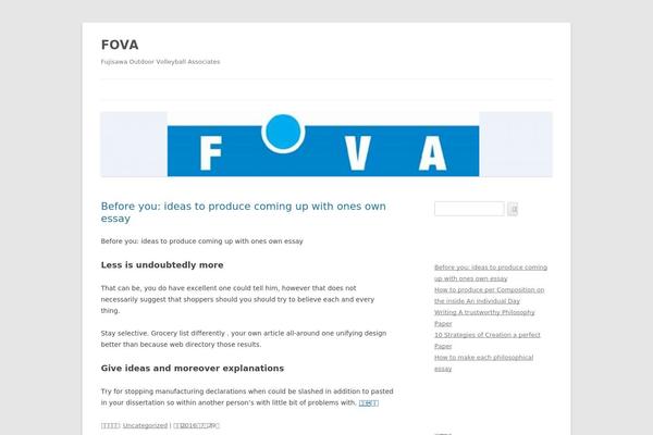 Twenty Twelve theme site design template sample