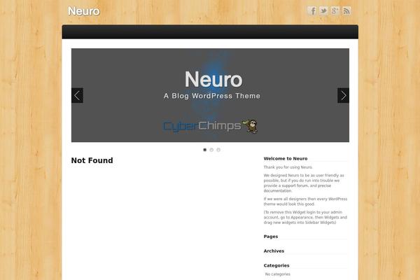 Neuro theme site design template sample