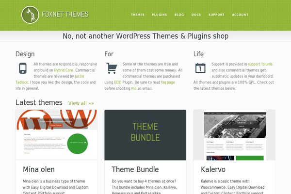 WordPress website example screenshot