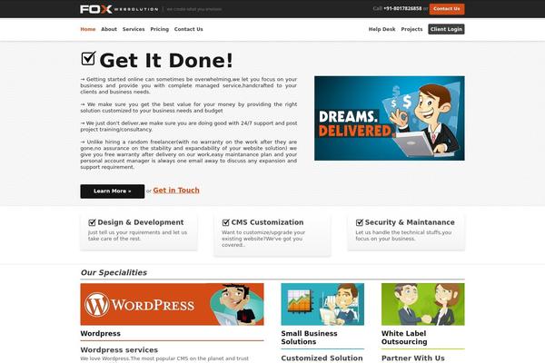 foxwebsolution.com site used Foxtheme
