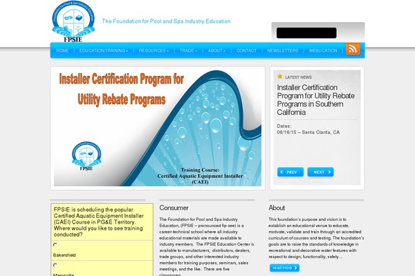 fpsie.org site used Webfolio_wp