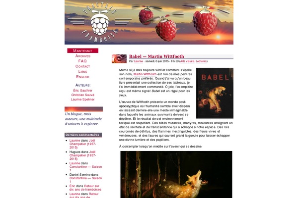fractale-framboise.com site used Kadence-child