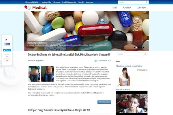 Medical theme site design template sample
