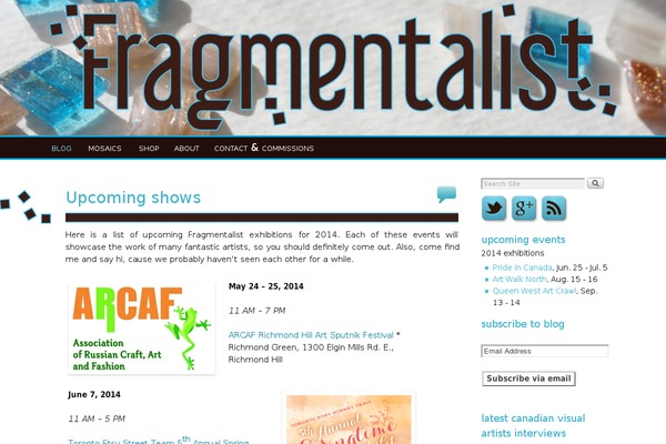 Site using Better archives widget plugin