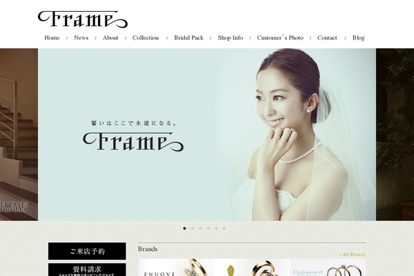 Frame theme site design template sample