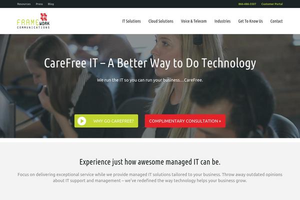 Framework theme site design template sample