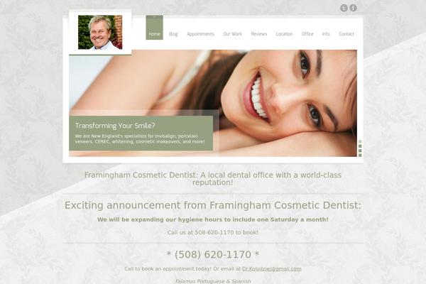 framinghamcosmeticdentist.com site used RT-Theme 17