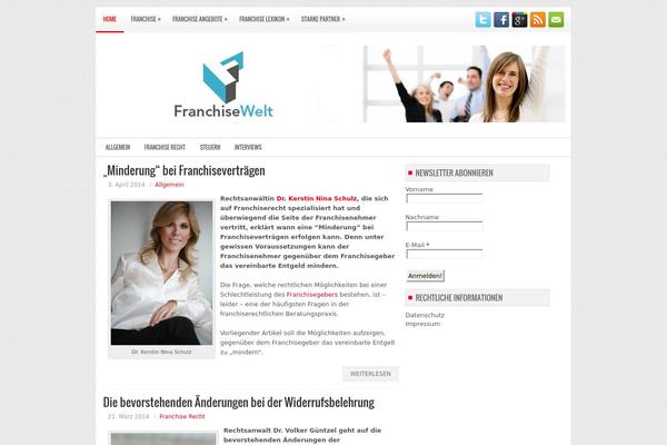 Instinct theme site design template sample