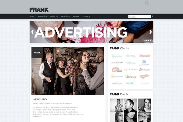 Frank theme site design template sample