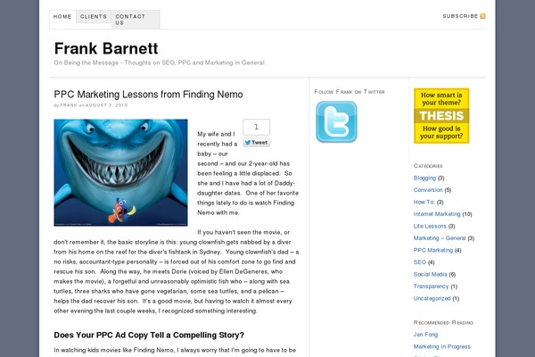 Thesis 1.7 theme site design template sample