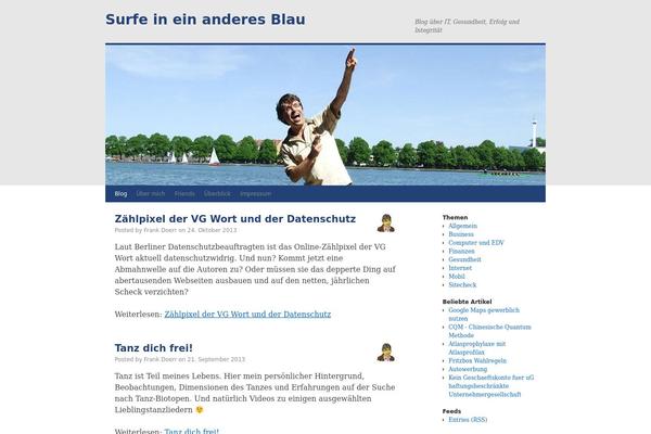 Blau theme site design template sample