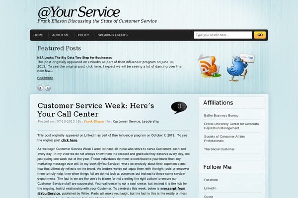 DynaBlue theme site design template sample