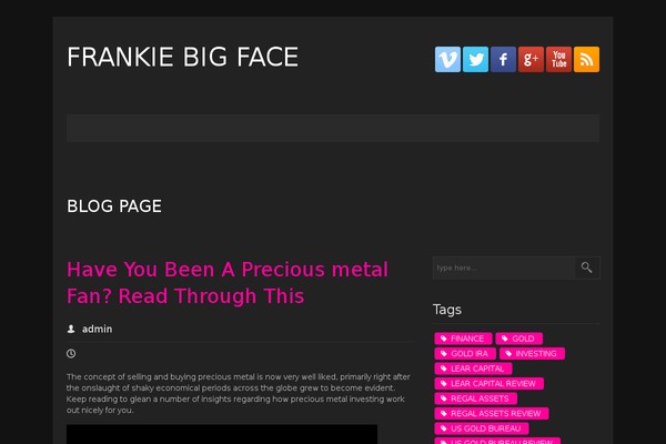 frankiebigface.com site used My-lovely-theme