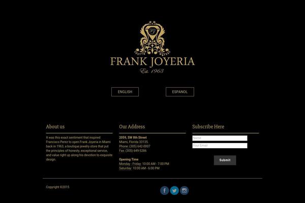 Frank theme site design template sample