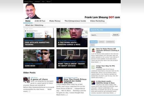 Spectrum theme site design template sample