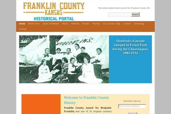 Franklin theme site design template sample