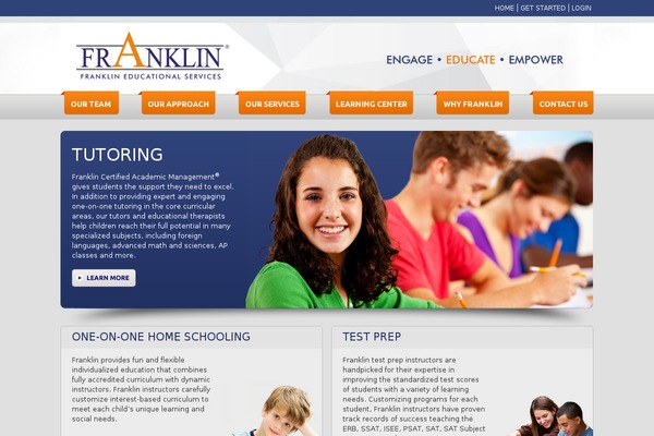 Franklin theme site design template sample