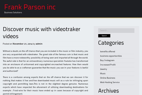 frankparsonsinc.com site used BizFlare