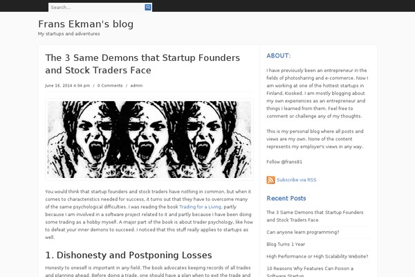 Infinity theme site design template sample