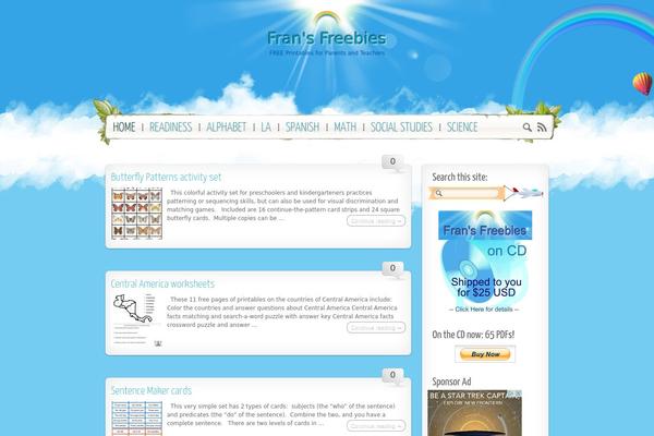 Cloudy-blue-sky theme site design template sample