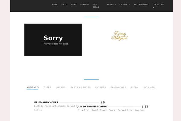 Restaurant theme site design template sample