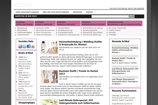 frau-macht-karriere.com site used News Magazine Theme 640