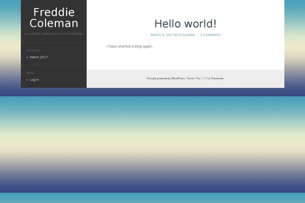 Flat theme site design template sample