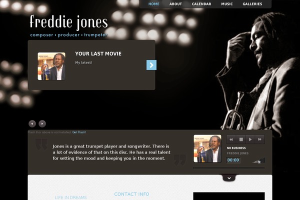 Music theme site design template sample