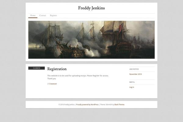 Skirmish theme site design template sample