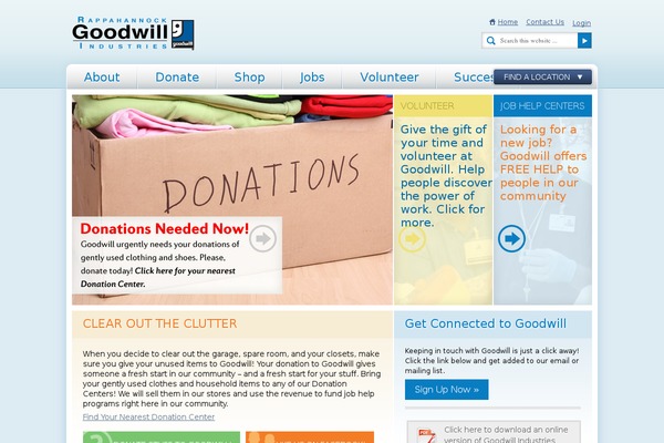 Goodwill theme site design template sample