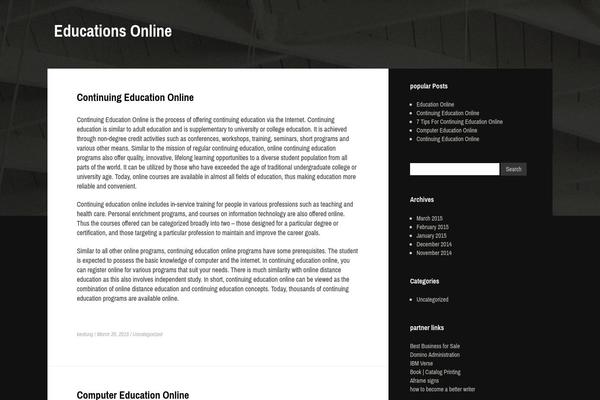 Gibson theme site design template sample